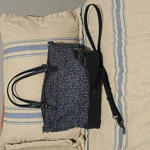 Convertable Coach Bag Flowers SATCHEL RANCH FLORAL PRINT Nylon - Picture 5 of 9